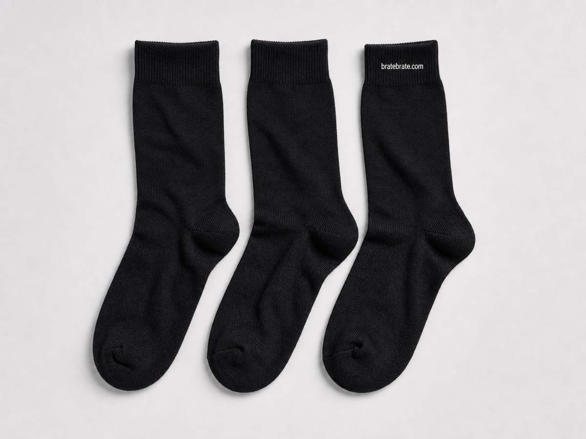 Čarape (3 para) — crna, unisex