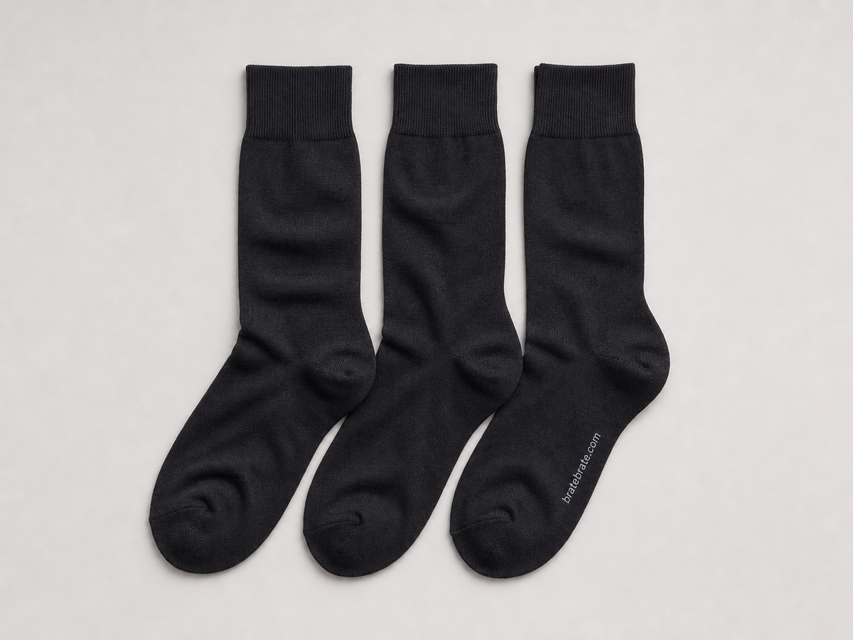 Čarape (3 para) — crna, unisex