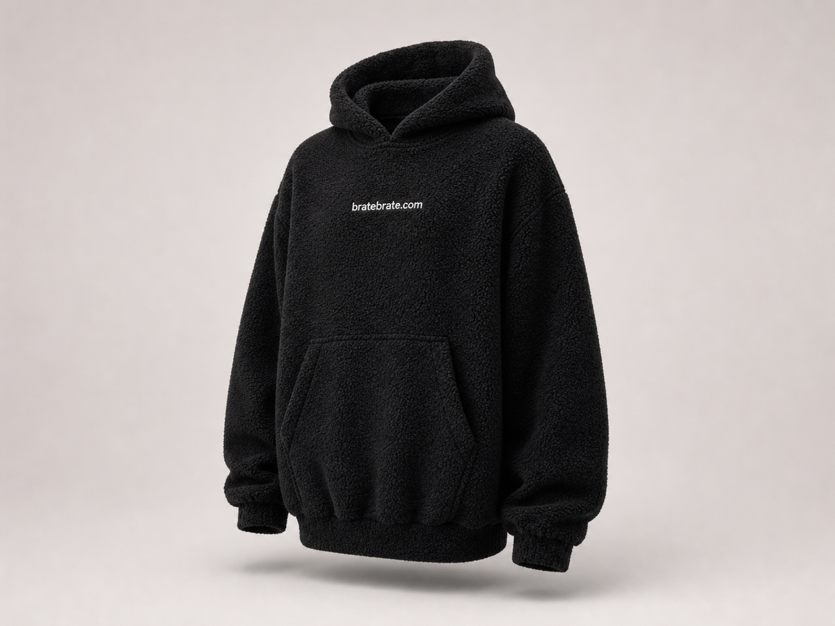 Dukserica s kapuljačom (oversized) — crna, XL