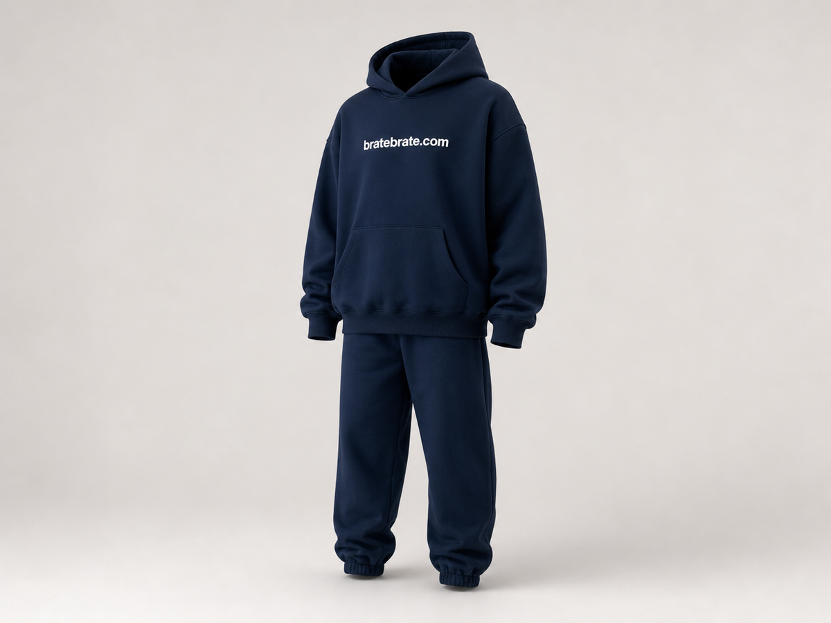 Dukserica s kapuljačom (oversized) — teget, S